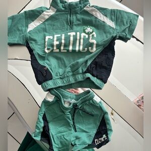 ZARA Celtics matching short set